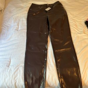 VERO MODA brown leather pants.
